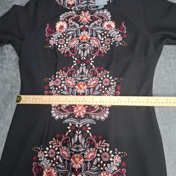 Rabbit Rabbit Rabbit Designs Women's Dress Midi Sheath Floral Multicolor  Sz 10 - Picture 9 of 14
